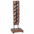 Weinständer für 6 Flaschen 35x35x100 cm Massivholz Teak