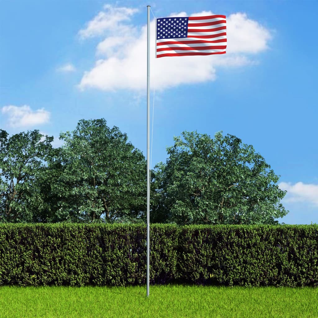 Flagge der Vereinigten Staaten und Mast Aluminium 6,2 m