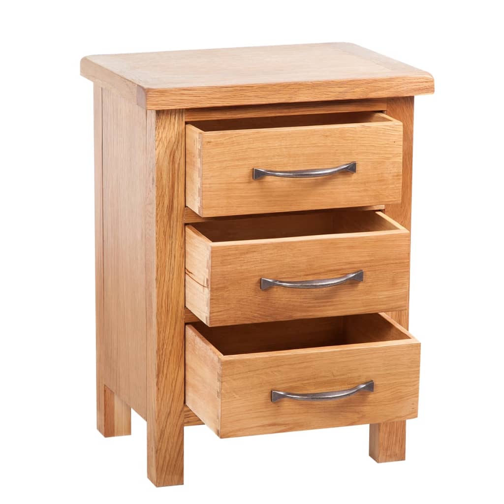 Nachttische 2 Stk. 40x30x54 cm Massivholz Eiche