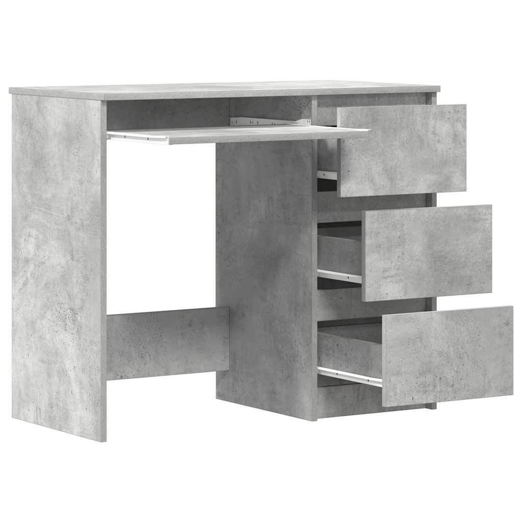 Schreibtisch Betongrau 90x45x76 cm Holzwerkstoff