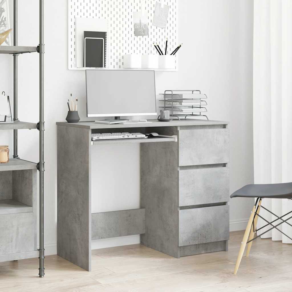 Schreibtisch Betongrau 90x45x76 cm Holzwerkstoff