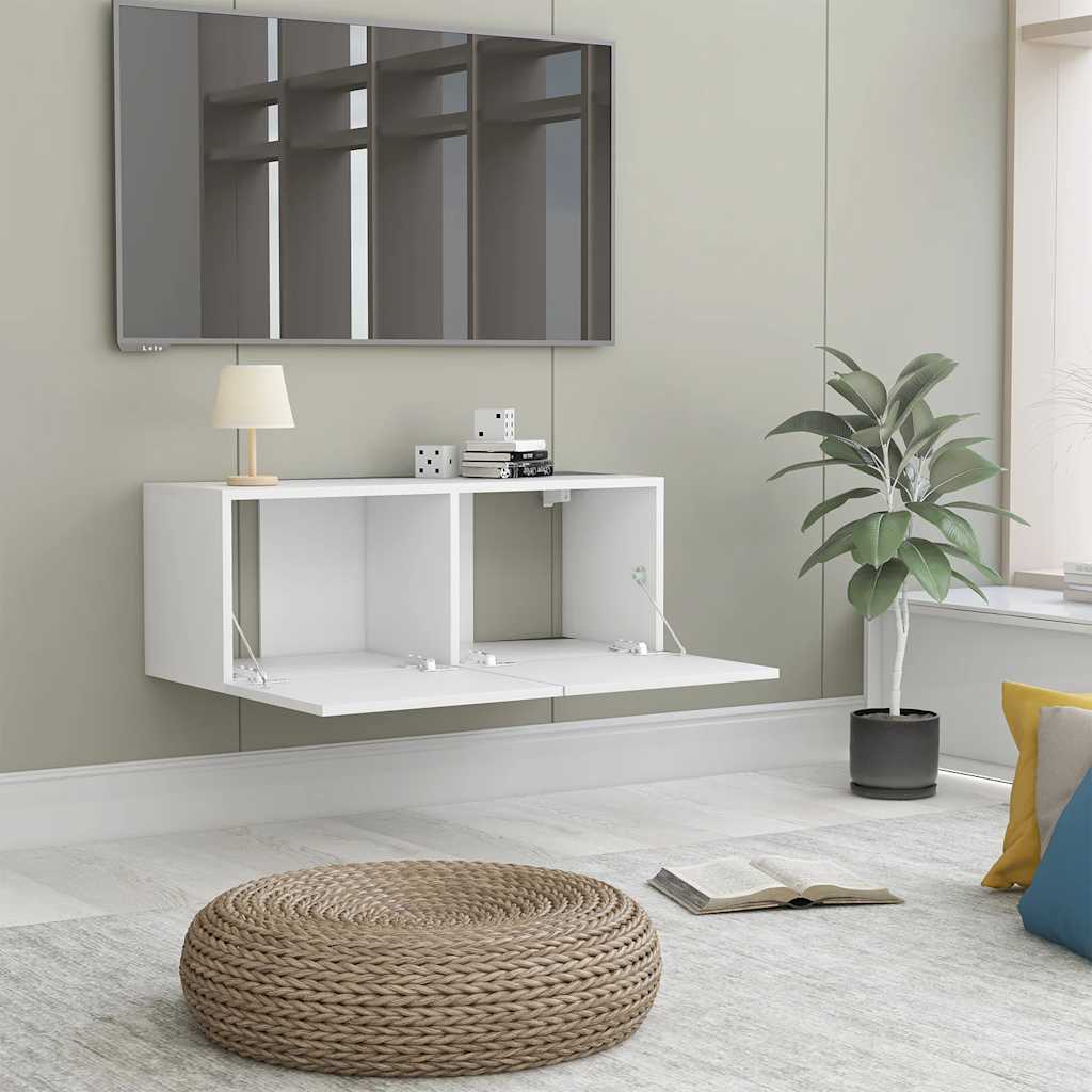 TV-Schrank Weiß 80x30x30 cm Holzwerkstoff