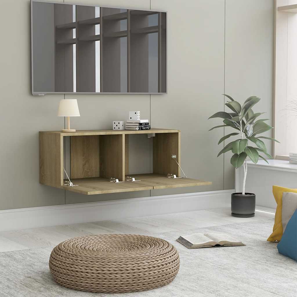 TV-Schrank Sonoma-Eiche 80x30x30 cm Holzwerkstoff