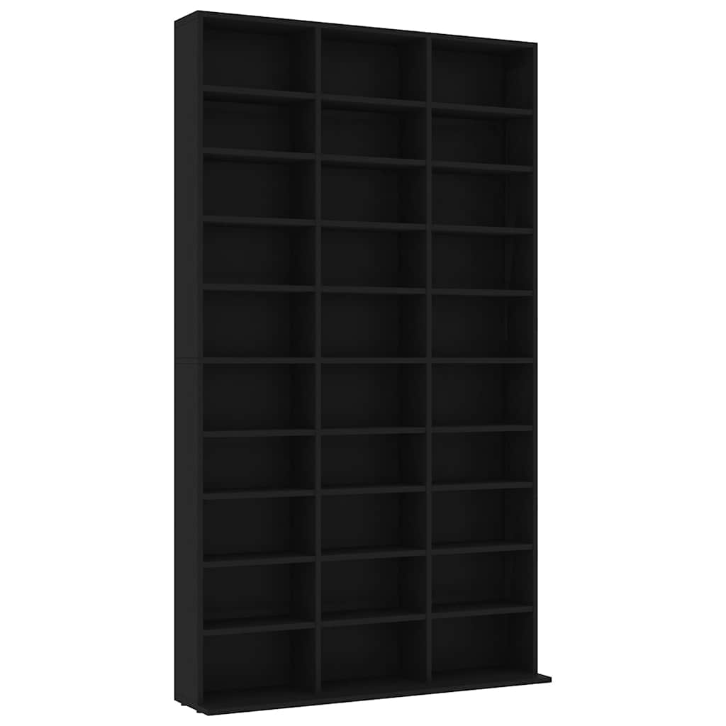 CD-Schrank Schwarz 102x23x177,5 cm Holzwerkstoff