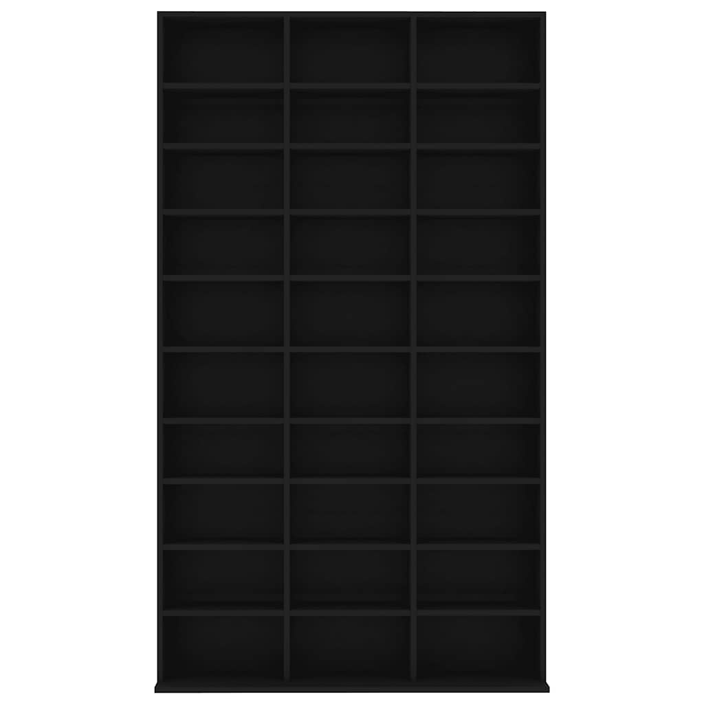 CD-Schrank Schwarz 102x23x177,5 cm Holzwerkstoff