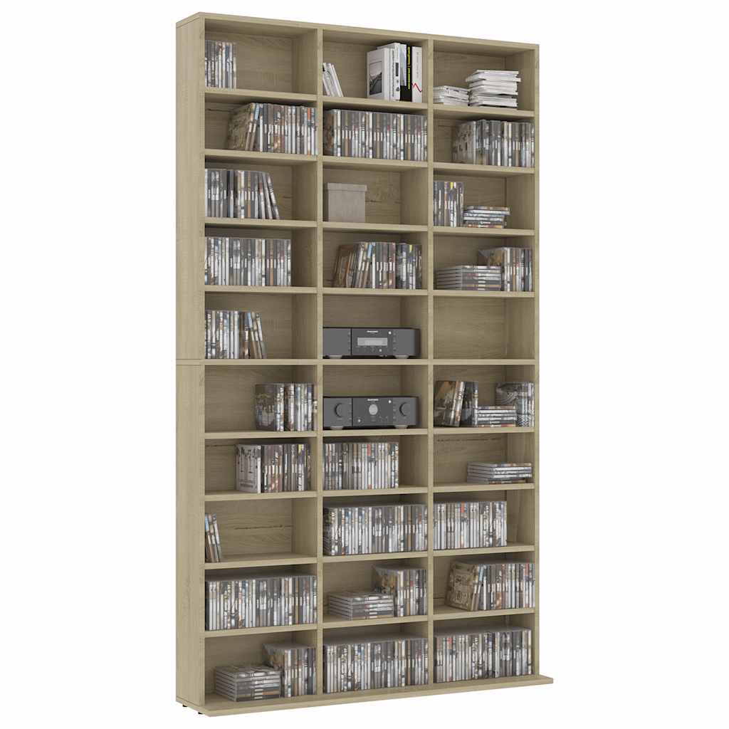 CD-Schrank Sonoma-Eiche 102x23x177,5 cm Holzwerkstoff