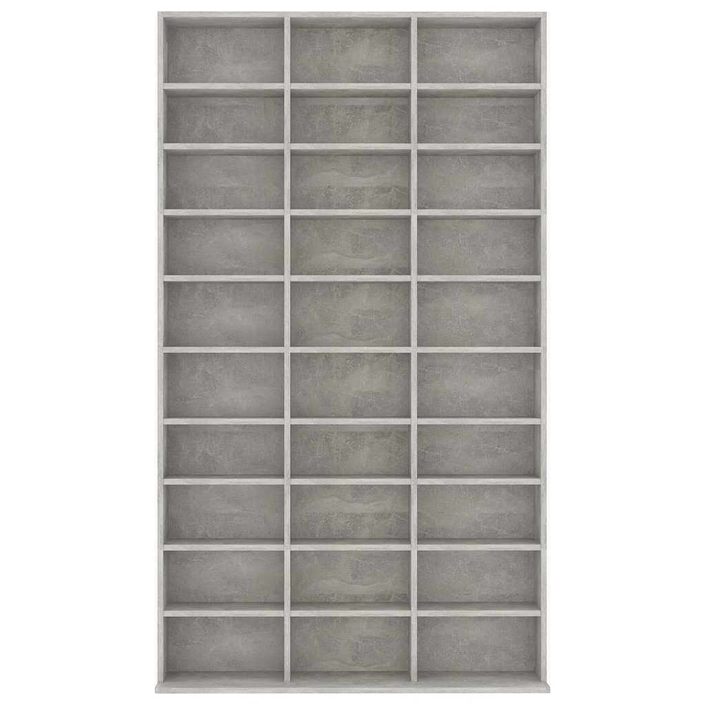 CD-Schrank Betongrau 102x16x177,5 cm Holzwerkstoff