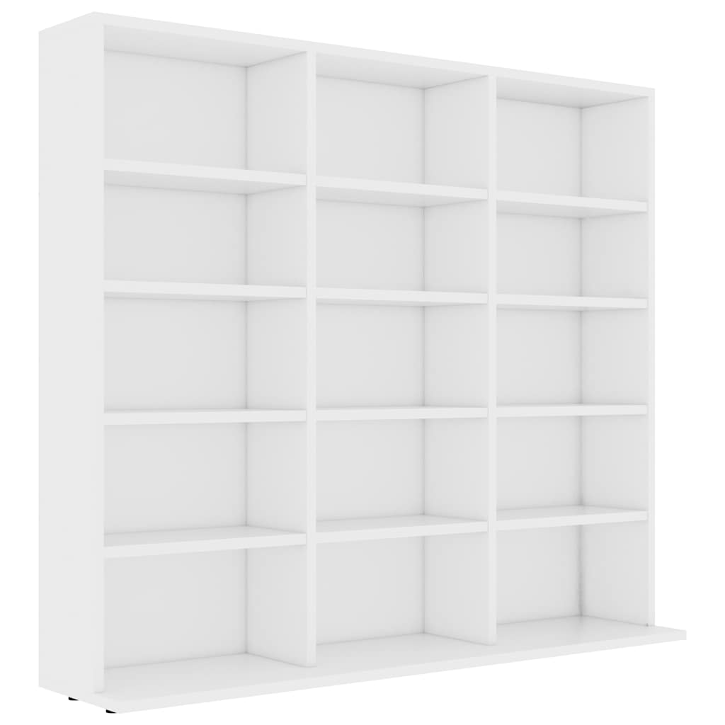 CD-Regal Weiß 100x23x89,5 cm Holzwerkstoff