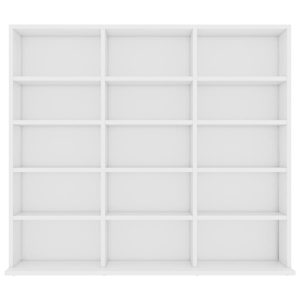 CD-Regal Weiß 100x23x89,5 cm Holzwerkstoff