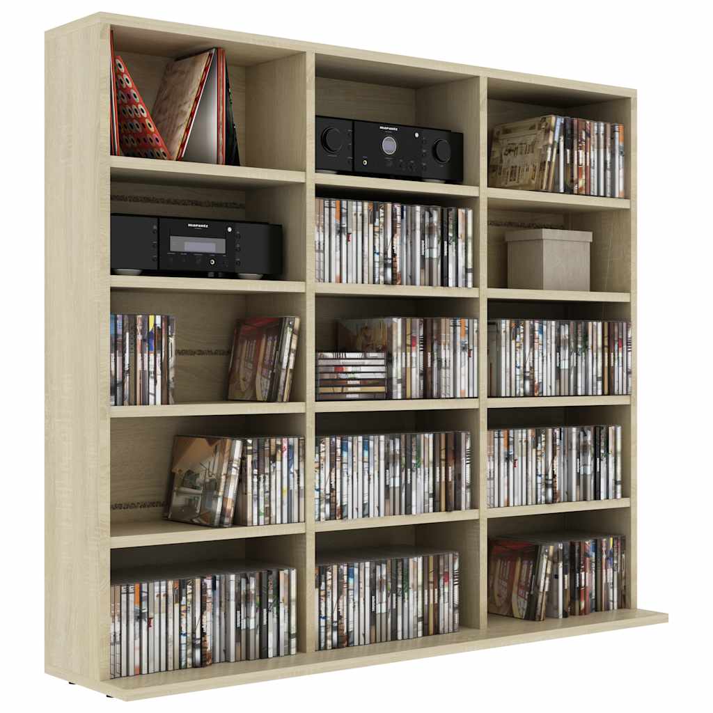 CD-Regal Sonoma-Eiche 100x23x89,5 cm Holzwerkstoff