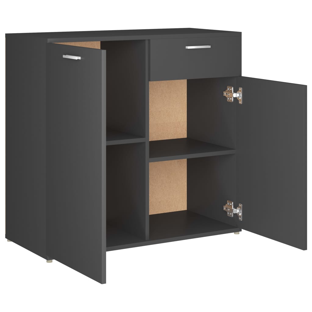 Sideboard Grau 80x36x75 cm Holzwerkstoff