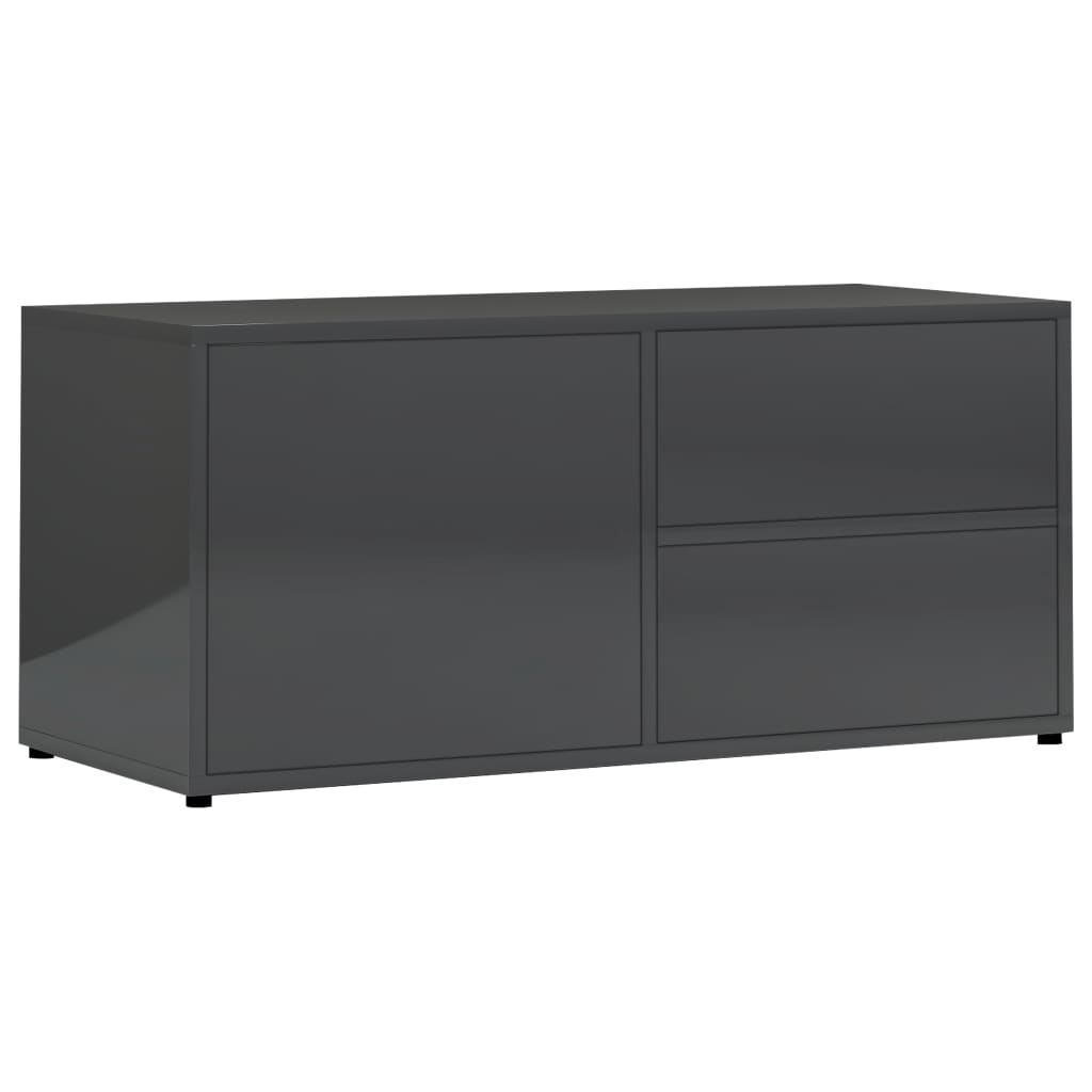 TV-Schrank Hochglanz-Grau 80x34x36 cm Holzwerkstoff