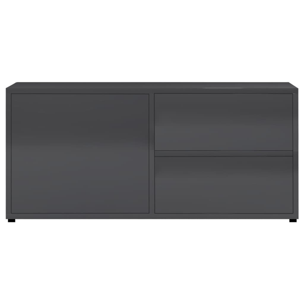 TV-Schrank Hochglanz-Grau 80x34x36 cm Holzwerkstoff