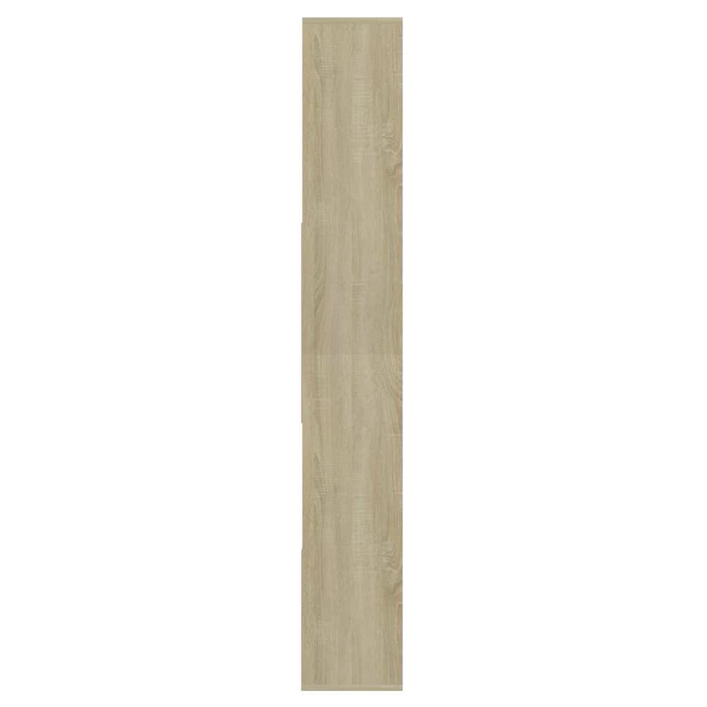 Bücherregal Weiß und Sonoma-Eiche 67x24x161 cm Holzwerkstoff