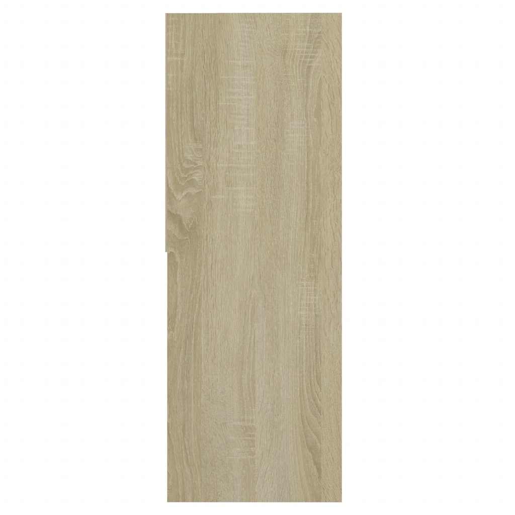 Bücherregal Weiß und Sonoma-Eiche 67x24x161 cm Holzwerkstoff