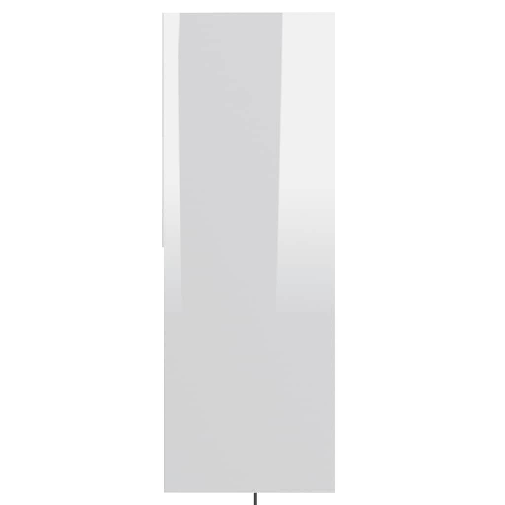 Bücherregal Hochglanz-Weiß 67x24x161 cm Holzwerkstoff