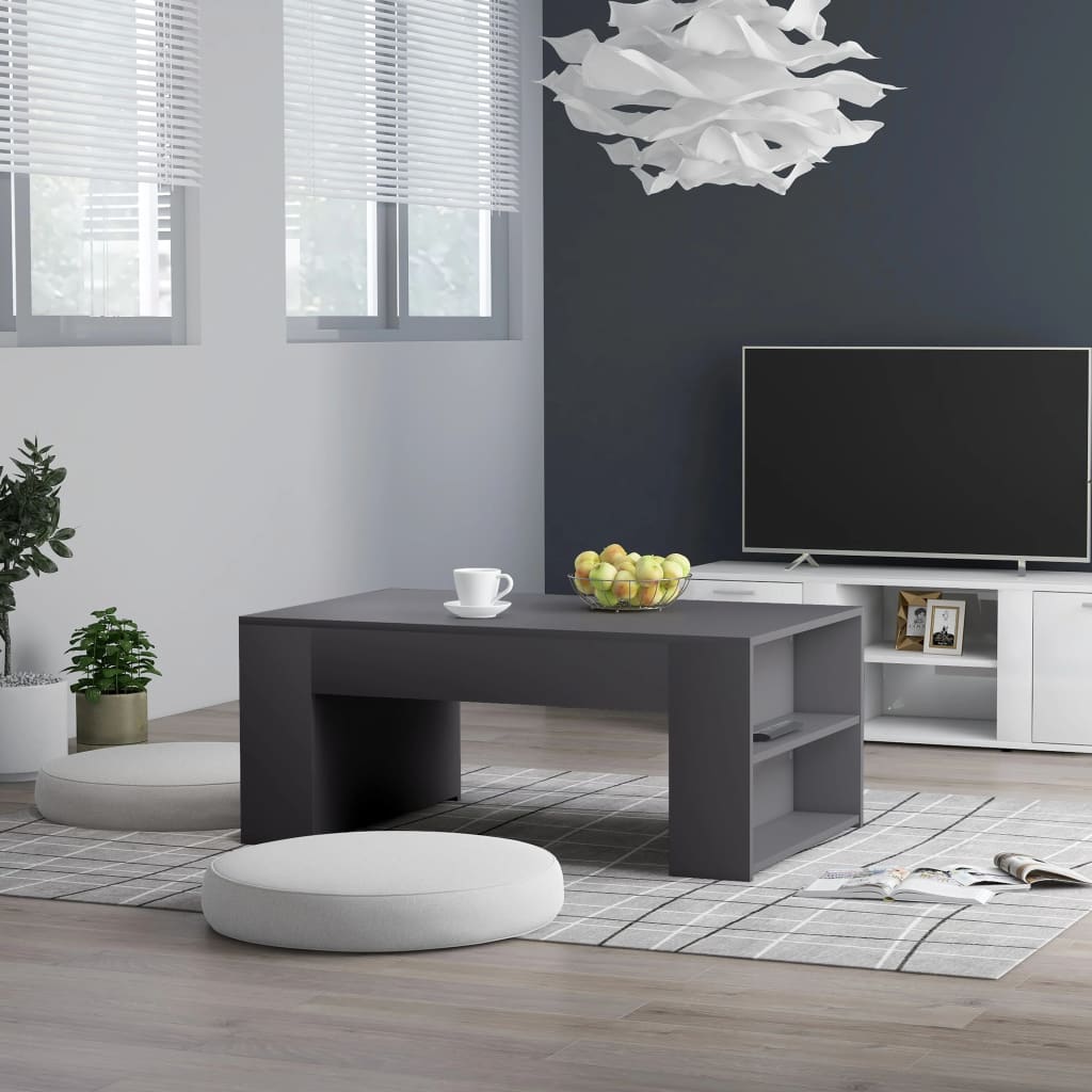 Couchtisch Grau 100x60x42 cm Holzwerkstoff
