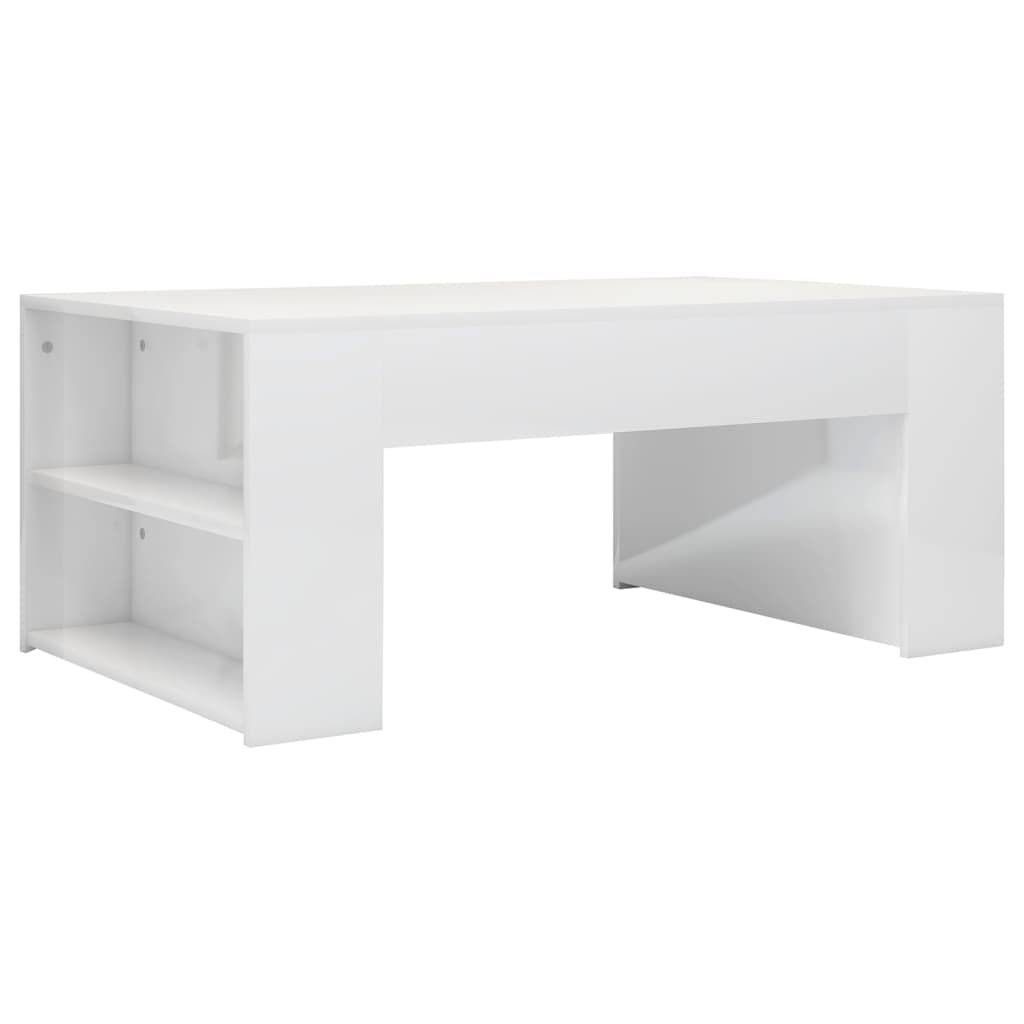 Couchtisch Hochglanz-Weiß 100x60x42 cm Holzwerkstoff