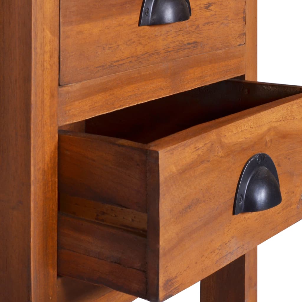 Nachttisch 40x35x60 cm Massivholz Teak