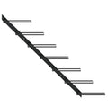 Wand-Weinregale für 14 Flaschen 2 Stk. Schwarz Metall