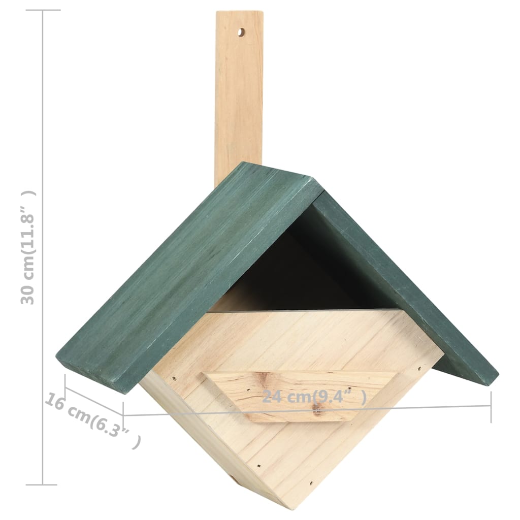 Vogelhäuser 4 Stk. 24x16x30 cm Tannenholz