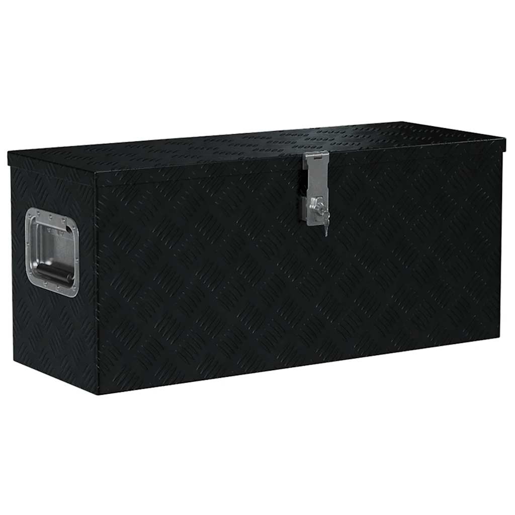 Aluminiumkiste 80×30×35 cm Schwarz