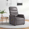 Massagesessel Grau Kunstleder
