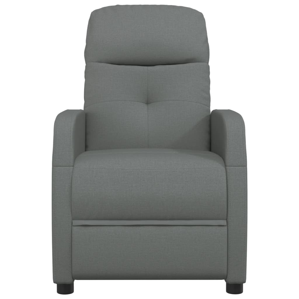 Massagesessel Dunkelgrau Stoff