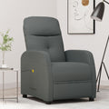 Massagesessel Dunkelgrau Stoff