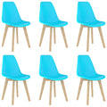 Esszimmerstühle 6 Stk. Blau Kunststoff