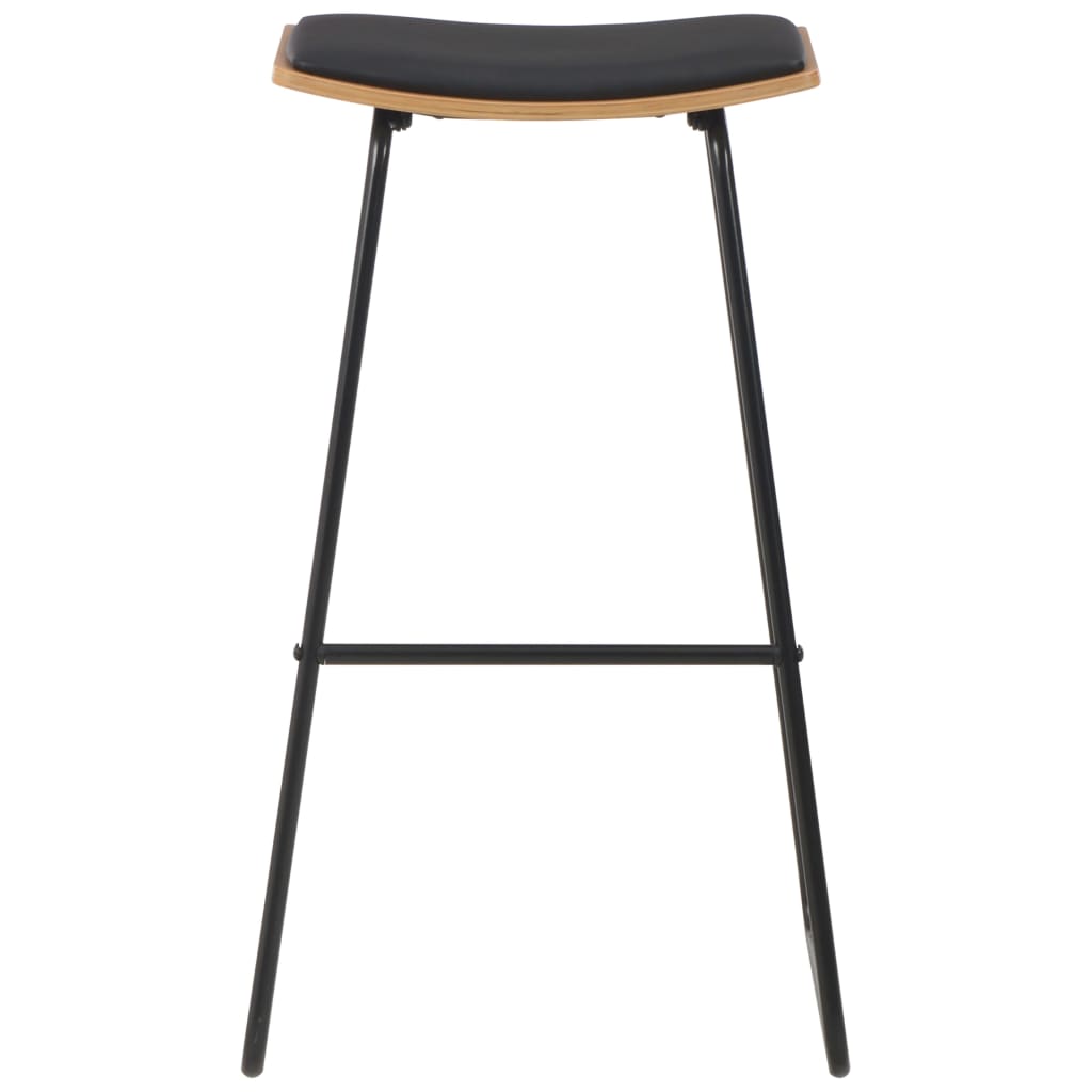 Barshocker 6 Stk. Schwarz Kunstleder