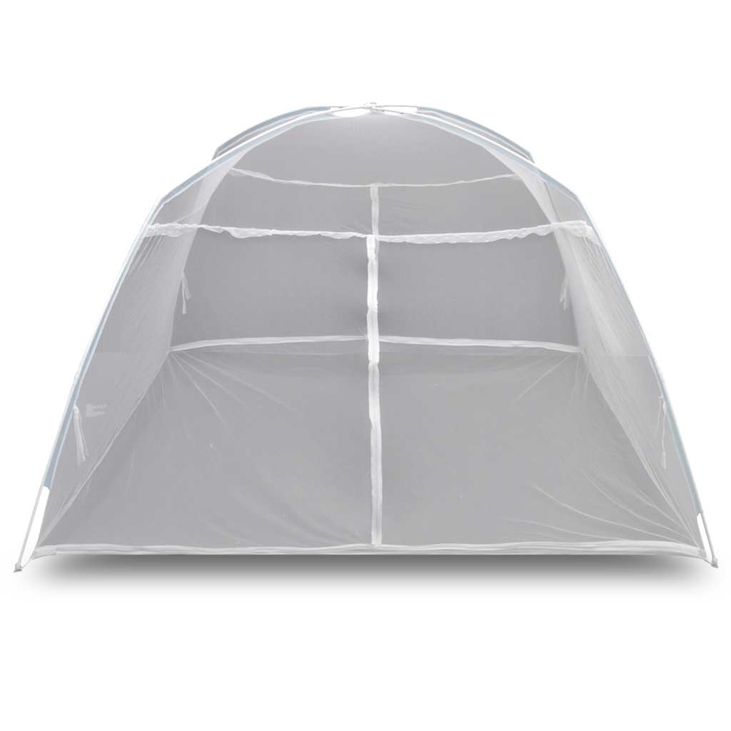 Campingzelt 200×120×130 cm Fiberglas Weiß