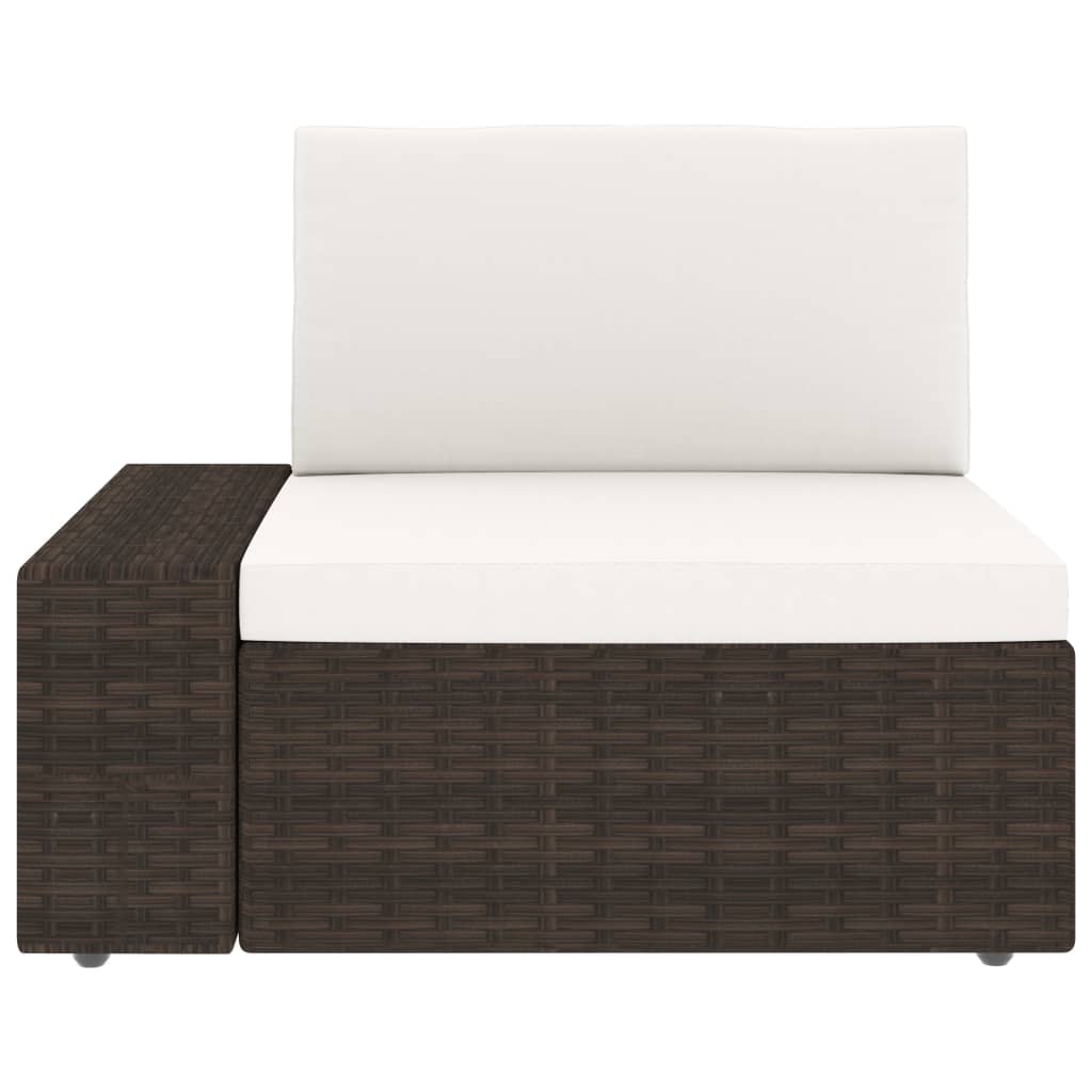 4-tlg. Garten-Lounge-Set Poly Rattan Braun