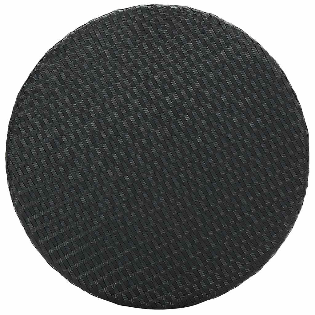 Gartentisch Schwarz 60,5x106 cm Poly Rattan