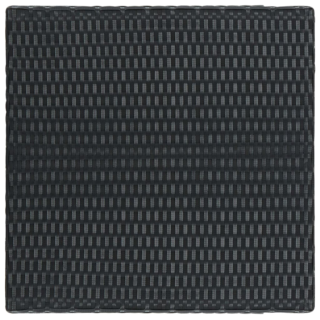 Garten-Bartisch Schwarz 60,5x60,5x110,5 cm Poly Rattan