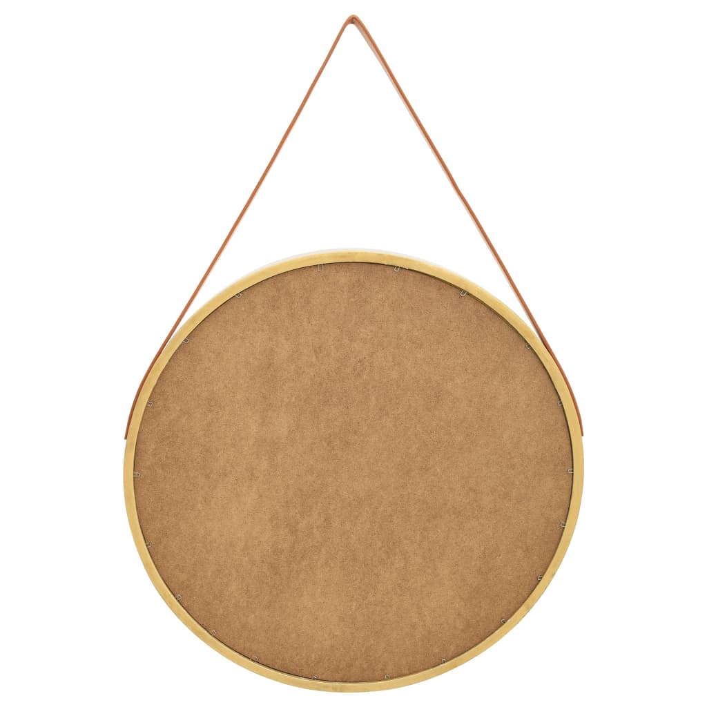 Wandspiegel mit Riemen 60 cm Golden