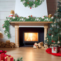 Weihnachtsgirlande mit LED-Lichtern Grün 2,7 m PVC