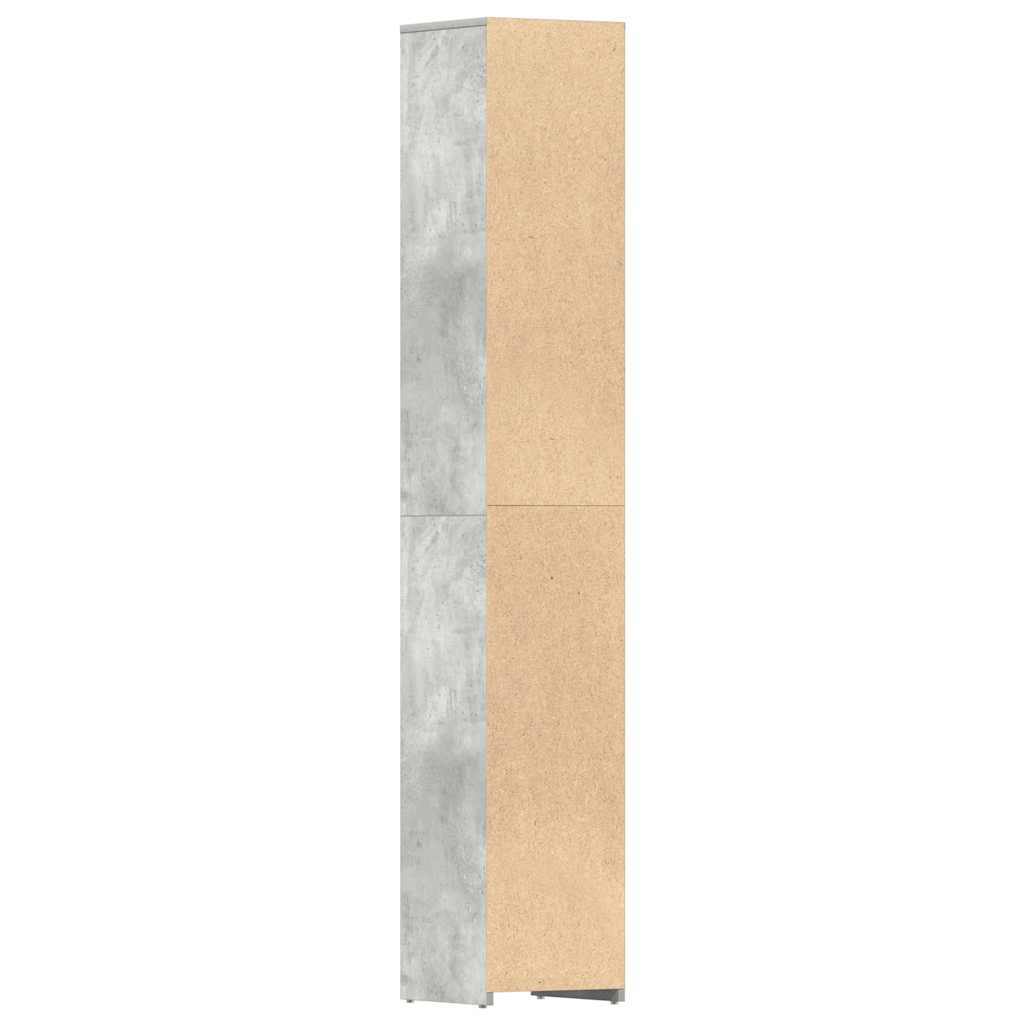 Badezimmerschrank Betongrau 30x30x183,5 cm Holzwerkstoff
