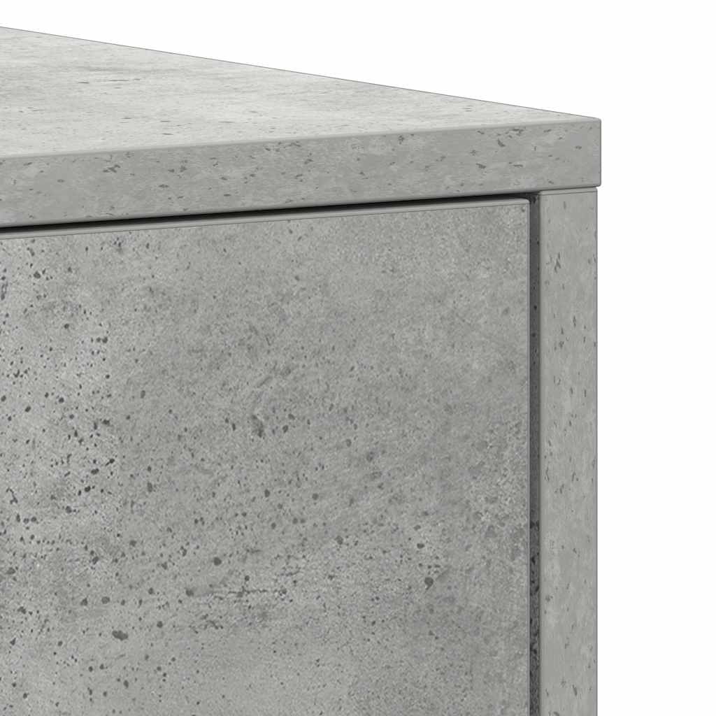 Badezimmerschrank Betongrau 30x30x183,5 cm Holzwerkstoff