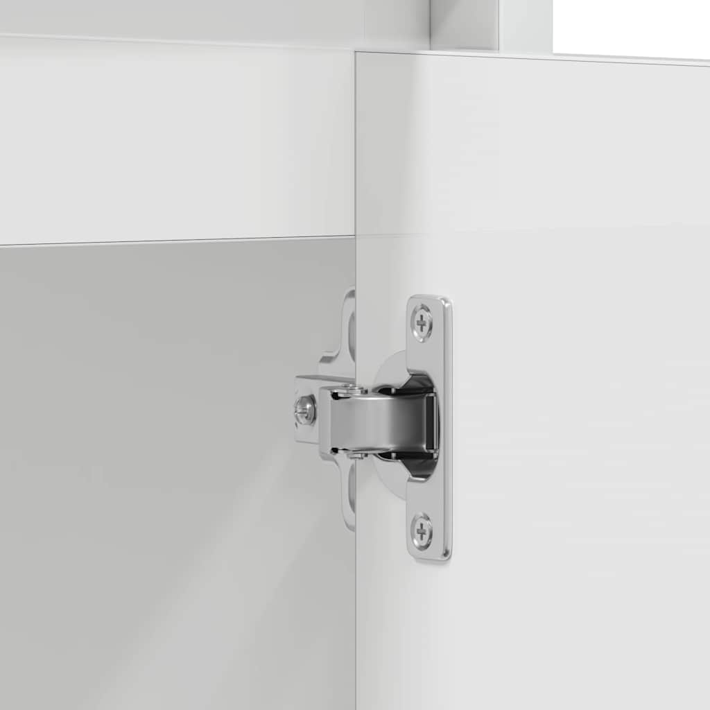 Badezimmerschrank Hochglanz-Weiß 60x33x61 cm Holzwerkstoff