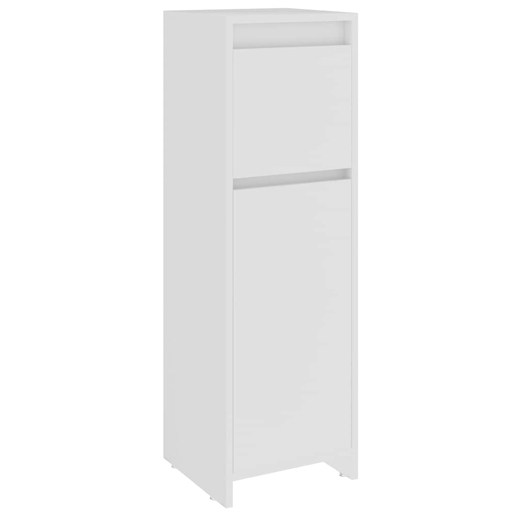Badezimmerschrank Weiß 30x30x95 cm Holzwerkstoff