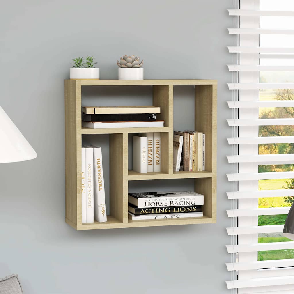 Wandregal Sonoma-Eiche 45,1x16x45,1 cm Holzwerkstoff