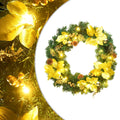 Weihnachtskranz mit LED-Lichtern Grün 60 cm PVC