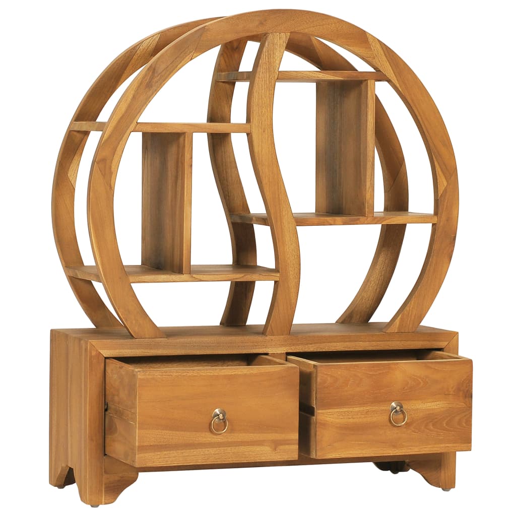 Schrank mit Yin-Yang-Regal 68x26x83 cm Teak Massivholz