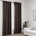 Verdunkelungsvorhänge Haken Leinenoptik 2 Stk. Taupe 140x245 cm