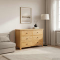 Kommode 105x33,5x73 cm Massivholz Eiche