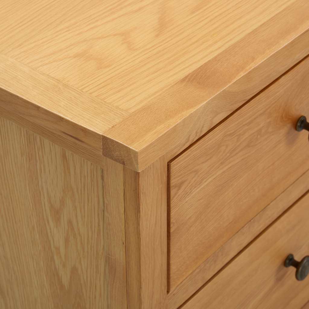Kommode 80x35x75 cm Massivholz Eiche