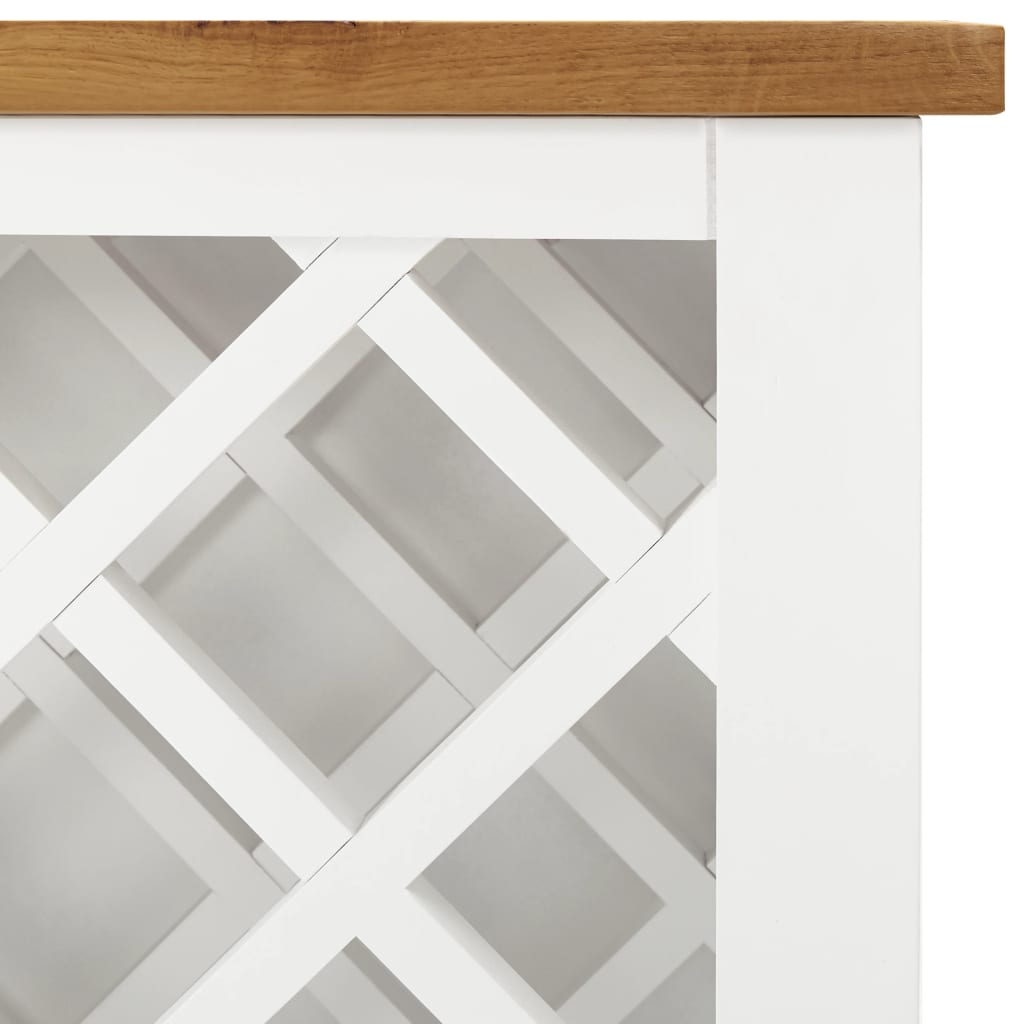 Weinschrank 80x32x80 cm Eiche Massivholz