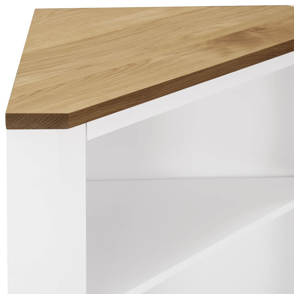 Eckschrank 59x36x100 cm Eiche Massivholz