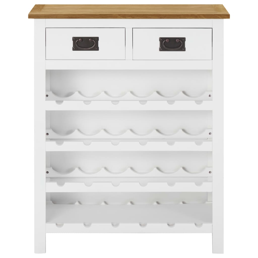 Weinschrank 72x32x90 cm Eiche Massivholz